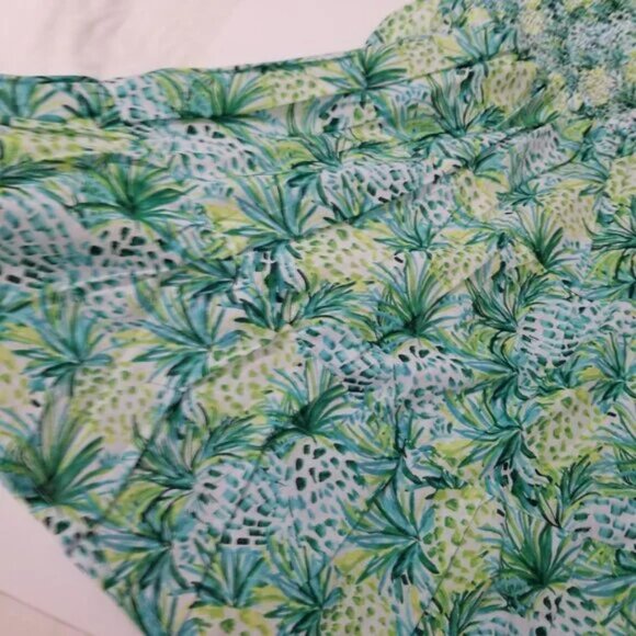 Janie and jack green elastic top pineapple details Cotton dress size 8 (F15) - Picture 6 of 7